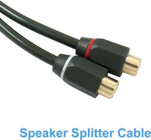 1 Male to 2 Female Y Splitter Connectors, 12 Inch Dual Shielded Speaker Splitter Cable in Saudi Arabia
