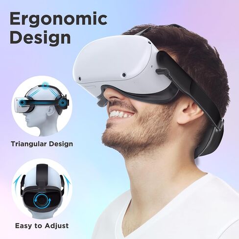 YOGES Battery Head Strap Compatible with Meta Quest 3 Accessories, Counterweight Battery Pack Design, Reduce Facial Stress, Extend Playtime Battery Strap in Saudi Arabia
