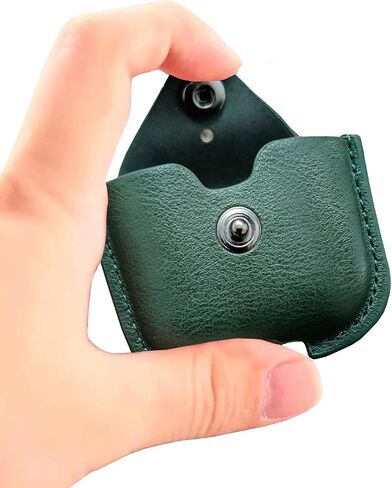 MODOS LOGICOS Charging Case Cover for Air Pods 1/2, Leather Case with Secure Snap-Fastener Compatible with Apple AirPods 1/2 Generation Charging Case - Brown in Saudi Arabia