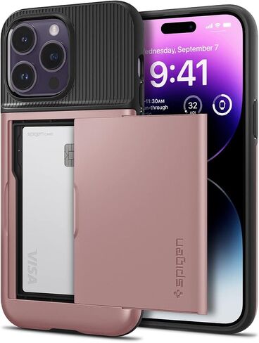 Spigen Slim Armor CS Designed for iPhone 14 Pro Max Case (2022) [Military-Grade Protection] - Black in Saudi Arabia