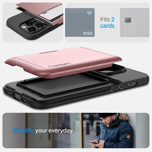 Spigen Slim Armor CS Designed for iPhone 14 Pro Max Case (2022) [Military-Grade Protection] - Black in Saudi Arabia