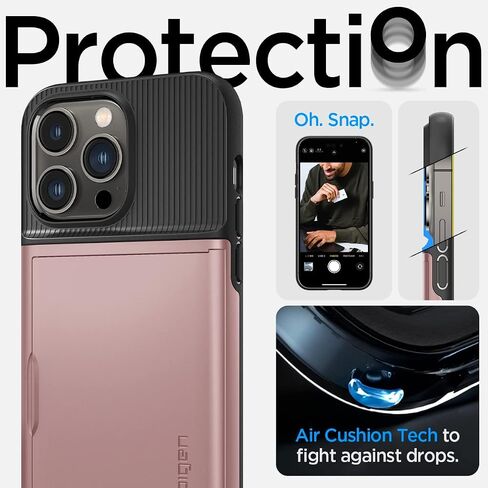 Spigen Slim Armor CS Designed for iPhone 14 Pro Max Case (2022) [Military-Grade Protection] - Black in Saudi Arabia