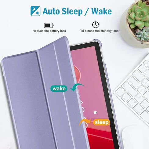 ProCase Smart Case for Lenovo Tab M11/Tab K11 LTE 11" 2024 TB330FU with Pen Holder, Slim Stand Tri-Fold Hard Shell Protective Tablet Cover Translucent Back Case Support Auto Wake/Sleep -Black in Saudi Arabia