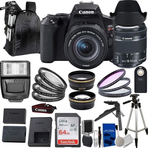 كاميرا Canon EOS Rebel SL3 DSLR مع عدسة EF-S مقاس 18-55 مم f/4-5.6 هي عدسة STM مع حزمة ملحقات فاخرة in Saudi Arabia