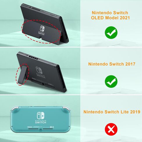 حقيبة حمل رفيعة من Fintie لجهاز Nintendo Switch OLED Model 2021 & Switch 2017، حقيبة تخزين واقية مقاومة للصدمات مع 10 خراطيش ألعاب لوحدة تحكم Switch Joy-Con، متدرجة اللون in Saudi Arabia