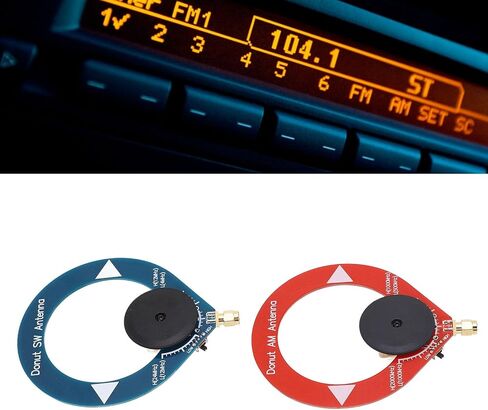 2Pcs Donut MW SW Antenna Improve Reception Effect with Portable Mini Antenna for Shortwave Radio in Saudi Arabia