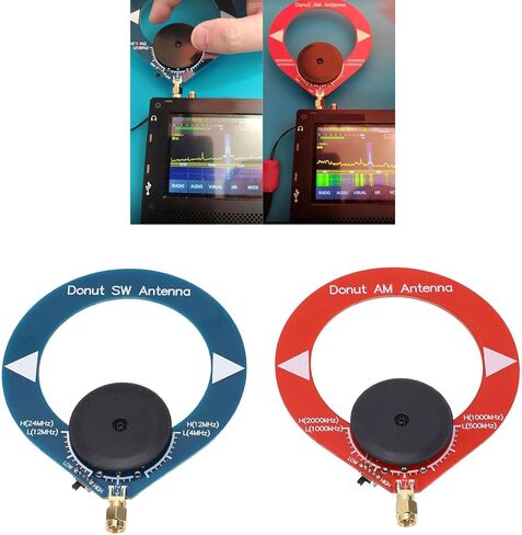 2Pcs Donut MW SW Antenna Improve Reception Effect with Portable Mini Antenna for Shortwave Radio in Saudi Arabia