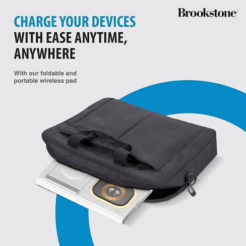قاعدة شحن لاسلكية Brookstone 3 في 1 لأجهزة Apple iPhone وWatch وAirPods iPhone 15 14 13 12 11 Pro Max/Plus/Mini/X/XS/Max/XR/SE، Apple Watch Ultra Series 9 8 7 6 SE 5 4 & ايربودز برو 2 3 اسود in Kuwait