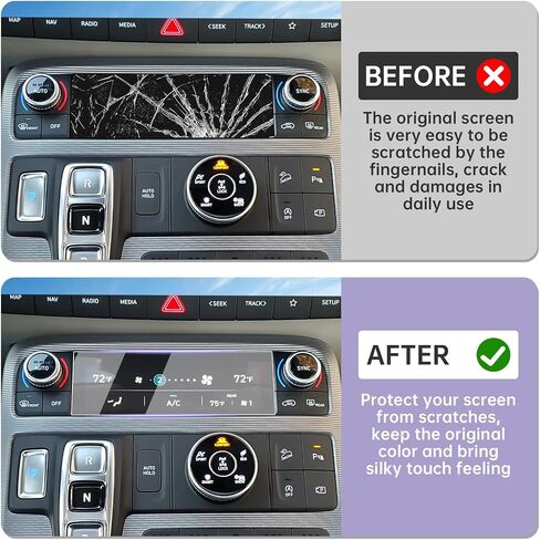 LUWU for 2024 Volkswagen Atlas Screen Protector 10.2 Inch 2024 Volkswagen Atlas Accessories 2024 VW Atlas SE/SEL Screen Protector Tempered Glass 9H Anti-glare 2024 Atlas Touchscreen Protective Film in Saudi Arabia