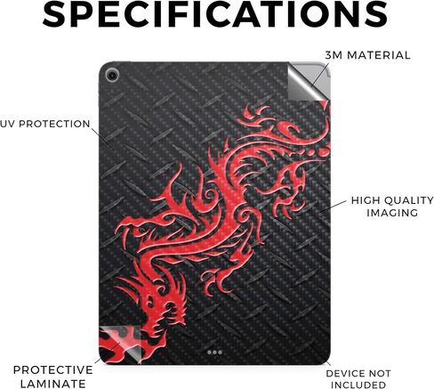 Carbon Fiber Tablet Skin Compatible with Apple iPad Air 13 (M2) 2024 - Awesome 80s - Premium 3M Vinyl Protective Wrap Decal Cover - Easy to Apply | Crafted in The USA by MightySkins in Kuwait