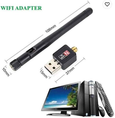 محول هوائي واي فاي USB بسرعة 1200 ميجابت في الثانية وجهاز استقبال ثنائي النطاق - 2.4 جيجا/ 5 جيجا بطاقة شبكة محلية دونجل in Saudi Arabia