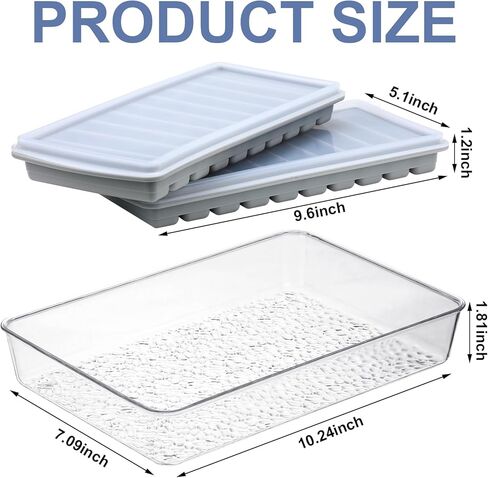 2 قطعة من صينية تجميد حليب الأم من السيليكون مع حامل 10-1 أونصة من صواني تخزين مجمد حليب الثدي، قوالب تجميد حليب الثدي، منظم أغذية الأطفال للحساء وتخزين الطعام in Kuwait