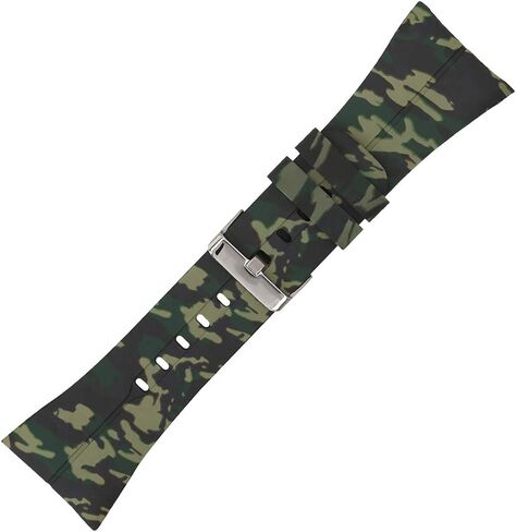 kwmobile TPU Silicone Strap Compatible with Polar M400 / M430 - Tracker Band - camouflage Black/Light Green/Dark Green in Saudi Arabia