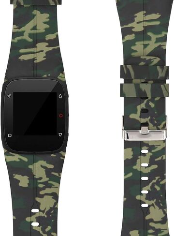 kwmobile TPU Silicone Strap Compatible with Polar M400 / M430 - Tracker Band - camouflage Black/Light Green/Dark Green in Saudi Arabia