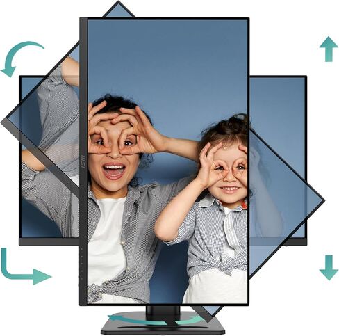 شاشة كمبيوتر MSI PRO MP273QP E2 مقاس 27 بوصة IPS 2560 x 1440 (QHD)، 100 هرتز، HDR400، مزامنة مجانية، HDMI، منفذ DP، قابل للتركيب على VESA، ارتفاع قابل للتعديل، إمالة، مكبر صوت، 1 مللي ثانية، أسود in Kuwait