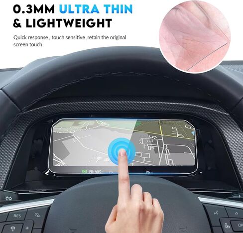 واقي شاشة ملاحة INTGET لعام 2024 VW Volkswagen Atlas/Cross Sport Accessories SE SEL R-Line Car GPS من الزجاج المقسى شاشة لمس مركزية شاشة تعمل باللمس (10.3 بوصة) in Kuwait