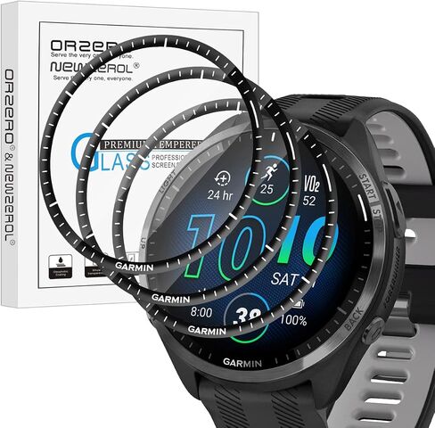 Orzero (3 عبوات) متوافقة مع واقي الشاشة Garmin Forerunner 965، ومواد PMMA والكمبيوتر الشخصي، طبقة شفافة رفيعة للغاية وعالية الوضوح، تغطية كاملة مضادة للخدش وخالية من الفقاعات in Saudi Arabia