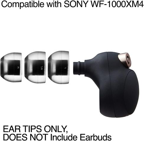 AZLA SednaEarfit Crystal Standard (M/ML/L) - Earbud Tips for Wireless Headphones - Noise Canceling Earbuds Replacement Tips - Eartips Compatible with Shure, Sony, Beats, Sennheiser, Jabra, and JBL in Saudi Arabia