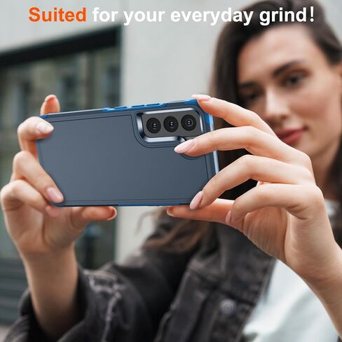 zapica Designed for Samsung Galaxy S22 Case, Black | Military Grade Drop Protection, Dual Layer Structure Design, Heavy Duty Shockproof Non-Slip Phone Cover in Saudi Arabia