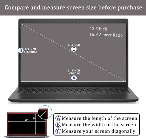 2 واقي شاشة مضاد للوهج لجهاز Lenovo Chromebook/Thinkpad/Ideapad مقاس 13.3 بوصة لجهاز Lenovo IdeaPad Duet 5، Flex 5/5i، Thinkpad L13 L390، Yoga Slim 7، Ideapad S540 13.3 بوصة كمبيوتر محمول مضاد للوهج in Saudi Arabia