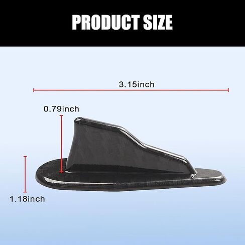 10 PCS Car Shark Fin Antenna, 3.14" x 0.78" x 1.18" Self-Adhesive EVO Style Tail Signal Receiving Antenna, Car Personalized Modification Accessory, Compatible with Most Models (Black #01) in Saudi Arabia