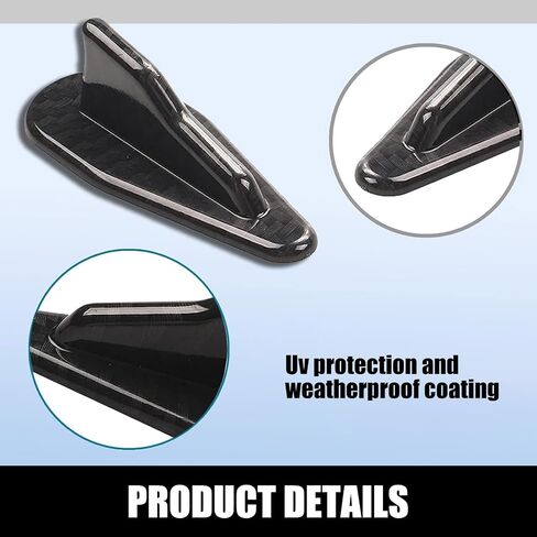 10 PCS Car Shark Fin Antenna, 3.14" x 0.78" x 1.18" Self-Adhesive EVO Style Tail Signal Receiving Antenna, Car Personalized Modification Accessory, Compatible with Most Models (Black #01) in Saudi Arabia