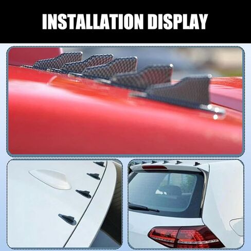 10 PCS Car Shark Fin Antenna, 3.14" x 0.78" x 1.18" Self-Adhesive EVO Style Tail Signal Receiving Antenna, Car Personalized Modification Accessory, Compatible with Most Models (Black #01) in Saudi Arabia