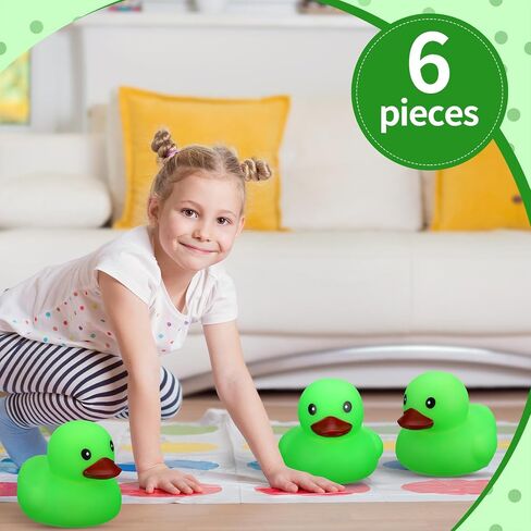 6 Pcs 6.7 Inch Large Glow in The Dark Rubber Ducks Luminous Ducks Light up Bathtub Toys for School Room Shower Home Birthday Party Favors Supplies Gifts Carnival Summer Beach Pool, Yellow in Saudi Arabia