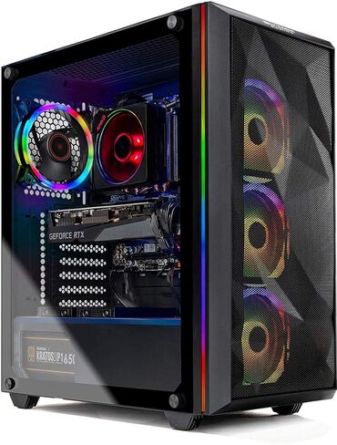 كمبيوتر سطح المكتب للألعاب Skytech Gaming Shadow - Intel Core i5 12600K 3.7 جيجا هرتز، NVIDIA RTX 4070، 1 تيرابايت NVME SSD، 16 جيجابايت DDR4 RAM 3200، 750 واط Gold PSU، 240 مم AIO، 11AC Wi-Fi، Windows 11 Home 64 بت، أسود in Kuwait