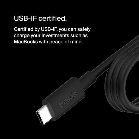 Belkin Connect 100W USB-C Core GaN Power Adapter, Fast-Charging Adapter w/Universal USB-C Compatibility, 100W Power Delivery, 8ft Power Cable for Gaming, MacBook Pro, PC Laptops, and Chromebook in Saudi Arabia