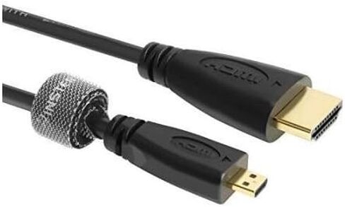 Synergy Digital Camera HDMI Cable, Compatible with Sony Cyber-shot DSC-HX80 Digital Camera, 5 Ft. High Definition Micro HDMI (Type D) to HDMI (Type A) HDMI Cable in Saudi Arabia