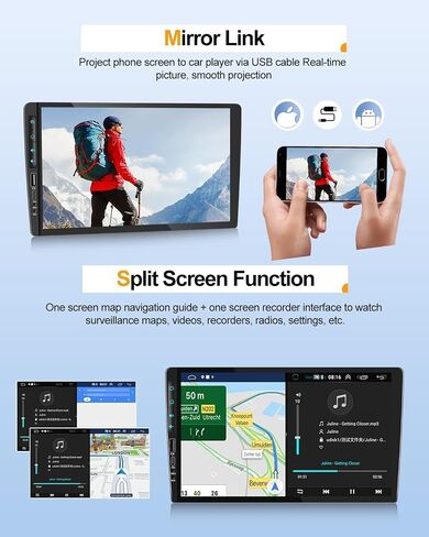 CAMECHO [2+64G] راديو Android 13 لسيارة Mazda 2 2007-2014 مع Carplay&Android Auto، راديو سيارة بشاشة تعمل باللمس 9 بوصة مع رابط مرآة بلوتوث HiFi GPS Navigation WiFi AHD كاميرا احتياطية وميكروفون in Saudi Arabia