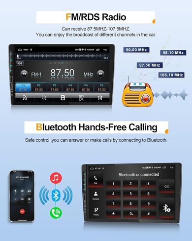 CAMECHO [2+64G] راديو Android 13 لسيارة Mazda 2 2007-2014 مع Carplay&Android Auto، راديو سيارة بشاشة تعمل باللمس 9 بوصة مع رابط مرآة بلوتوث HiFi GPS Navigation WiFi AHD كاميرا احتياطية وميكروفون in Saudi Arabia