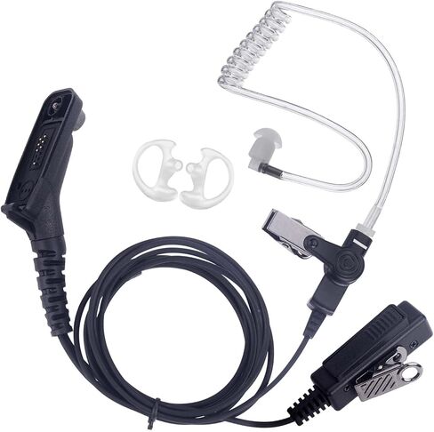 سماعة أذن لموتورولا APX4000 APX6000 APX7000 APX8000 XPR6350 XPR6550 XPR7350 XPR7550 XPR7580 جهاز اتصال لاسلكي ثنائي الاتجاه مع زوج واحد من قوالب الأذن المتوسطة وسماعات رأس أنبوبية صوتية سرية وميكروفون PTT in Kuwait