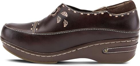 Spring Step L'Artiste Burbank Leather Clogs for Women | Designer Hand-Painted Slip-On Shoes | Ladies Casual Platform Clog in Saudi Arabia