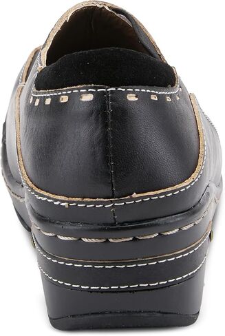 Spring Step L'Artiste Burbank Leather Clogs for Women | Designer Hand-Painted Slip-On Shoes | Ladies Casual Platform Clog in Saudi Arabia