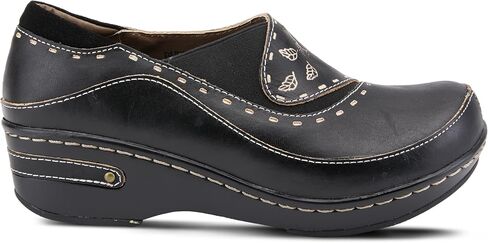 Spring Step L'Artiste Burbank Leather Clogs for Women | Designer Hand-Painted Slip-On Shoes | Ladies Casual Platform Clog in Saudi Arabia