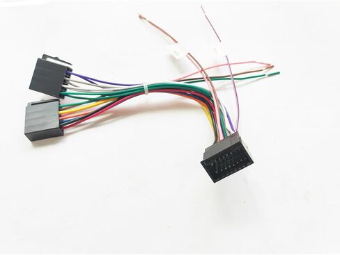 for Aftermarket Android Radio Stereo ISO Standard to 16Pin Power Harness Cable Adapter Converter Connector Wire Female ISO to Male 16pin Full Pins in Saudi Arabia