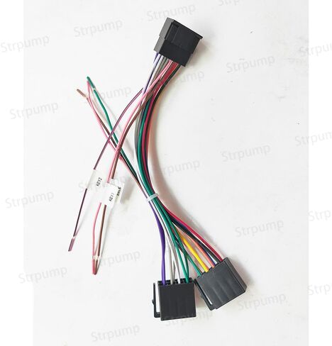 for Aftermarket Android Radio Stereo ISO Standard to 16Pin Power Harness Cable Adapter Converter Connector Wire Female ISO to Male 16pin Full Pins in Saudi Arabia
