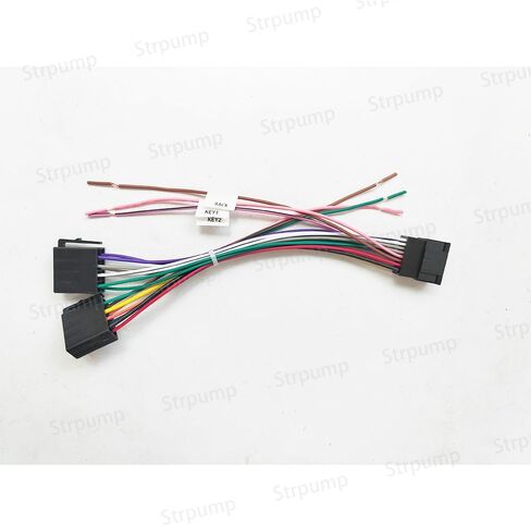 for Aftermarket Android Radio Stereo ISO Standard to 16Pin Power Harness Cable Adapter Converter Connector Wire Female ISO to Male 16pin Full Pins in Saudi Arabia