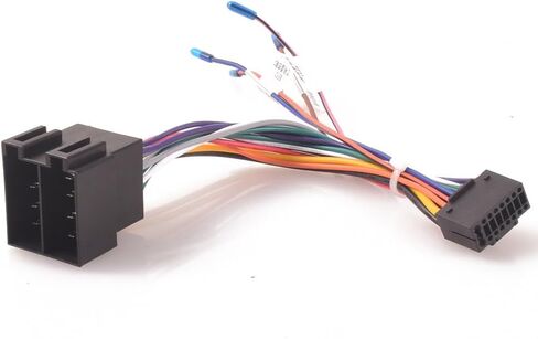 for Aftermarket Android Radio Stereo ISO Standard to 16Pin Power Harness Cable Adapter Converter Connector Wire Female ISO to Male 16pin Full Pins in Saudi Arabia