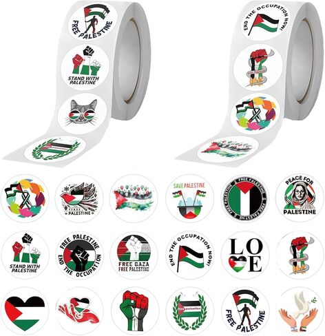 Palestine Free Stickers 1000Pcs Palestine Stickers in 16 Designs Free Palestine Vinyl Waterproof Stickers Palestine Flag Stickers for Water Bottles Skateboards Notebooks Laptop in Kuwait