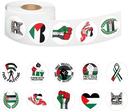 Palestine Free Stickers 1000Pcs Palestine Stickers in 16 Designs Free Palestine Vinyl Waterproof Stickers Palestine Flag Stickers for Water Bottles Skateboards Notebooks Laptop in Kuwait