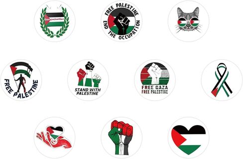 Palestine Free Stickers 1000Pcs Palestine Stickers in 16 Designs Free Palestine Vinyl Waterproof Stickers Palestine Flag Stickers for Water Bottles Skateboards Notebooks Laptop in Kuwait