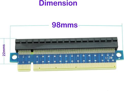 Sintech PCIe 16x Riser Card,PCI-e Express 3.0 16X Male to Female Extension Card for GPU Graphics Card(90Degree 1.8CM Height) in Saudi Arabia