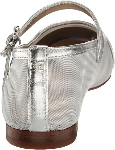 Sam Edelman Women's Miranda Mary Jane Flat, Soft Silver, 7.5 in Saudi Arabia