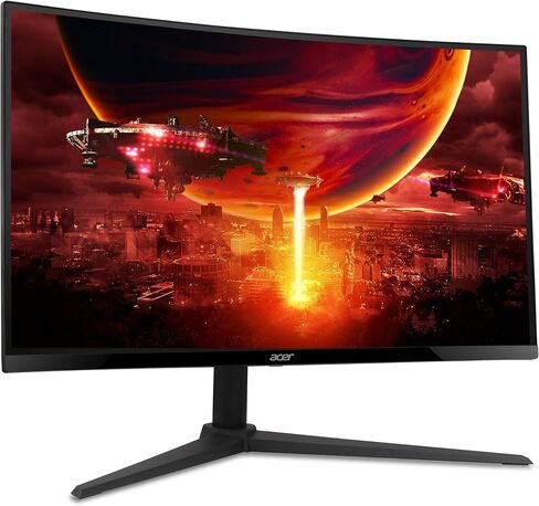 شاشة ألعاب Acer Nitro مقاس 27 بوصة 1500R منحنية بدقة Full HD للكمبيوتر الشخصي | AMD FreeSync Premium | 240 هرتز | 1 مللي ثانية VRB | مكبرات الصوت | HDR10 | ErgoStand | متوافق مع تركيب VESA | 1 x DP 1.4 & 2 x HDMI 2.0 | XZ270 X2bmiiphx in Kuwait
