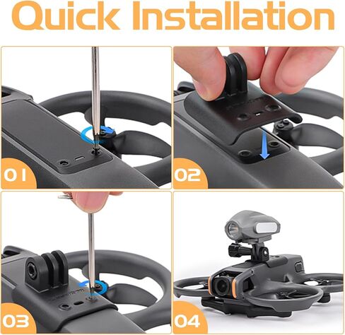 Sports Camera Mount for DJI Avata 2, Compatible with DJI Osmo Pocket 3/Action 4, for Insta360 X4/X3/ONE X2/GO 3/GO 2, for Go Pro Hero 12/11/10/9 Camera Connector Holder Extension Adapter in Kuwait