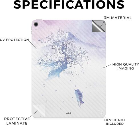 Carbon Fiber Tablet Skin Compatible with Apple iPad Air 11 (M2) 2024 - Long Way to Fuji - Premium 3M Vinyl Protective Wrap Decal Cover - Easy to Apply Crafted in The USA by MightySkins in Saudi Arabia