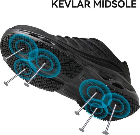 Steel Toe Shoes for Men Women Comfortable Lightweight Safety Shoes Indestructible Non Slip Work Shoes for Men Puncture Proof Composite Toe Sneakers for Construction in Saudi Arabia